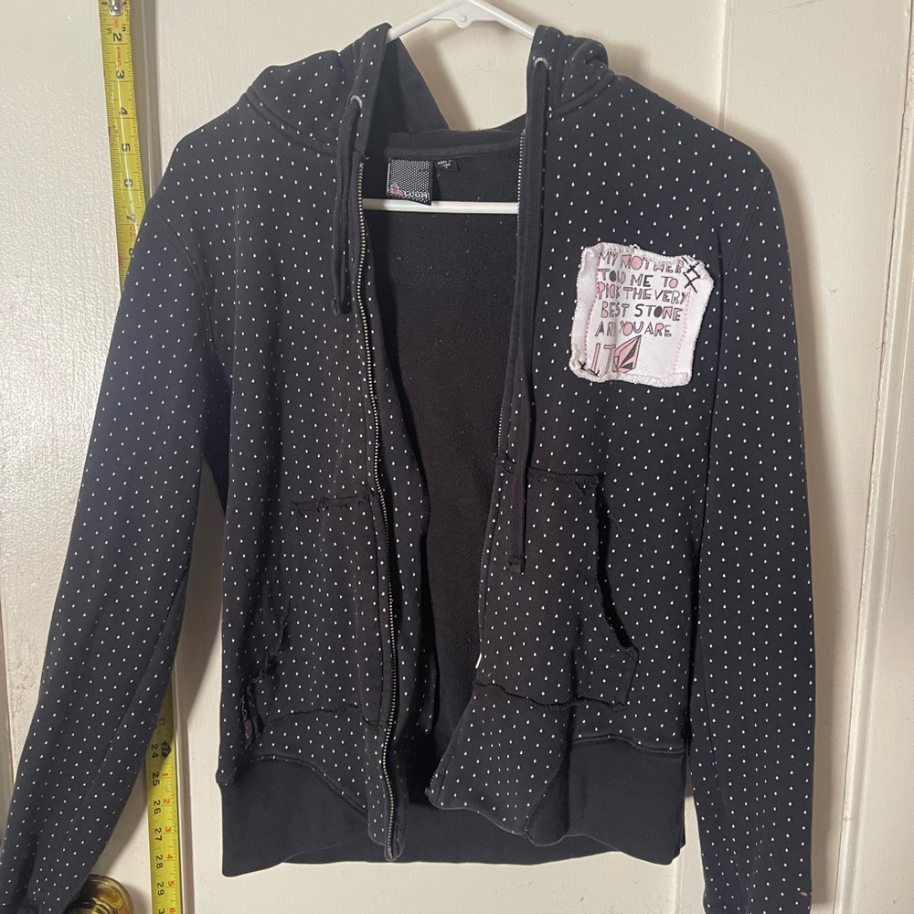 Volcom Black Polka Dot Hoodie